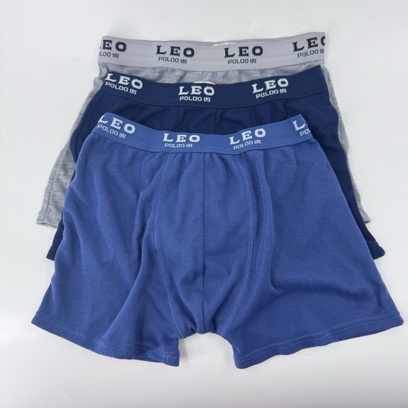 Leo Boxer Briefs - Blue and Gray( 3 pair ) - Picture 3 of 9